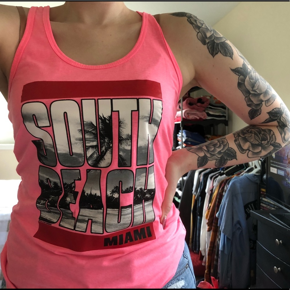 Miami south beach pink tank top